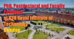 KTH Royal Institute of Technology in Sweden invites application for vacant (53) PhD, Postdocs and Faculty Positions
