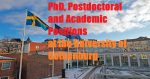 Gothenburg University in Sweden invites application for vacant (38) PhD, Postdoc and Faculty Positions