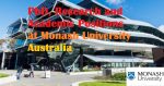 Monash University in Australia invites applications for vacant (25) PhD and Academic Positions